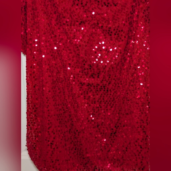 Lane Bryant Red Sequin Cami Top 22/24 Sparkle Tank New Years Eve Holiday Party - Picture 3 of 5